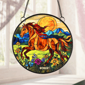 Personalized Gifts For Horse Lovers Suncatcher Ornament 02hupu060325