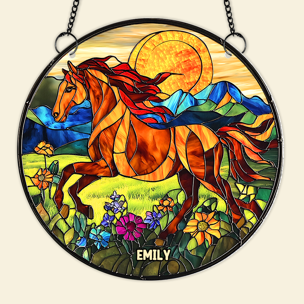 Personalized Gifts For Horse Lovers Suncatcher Ornament 02hupu060325 - Image 5