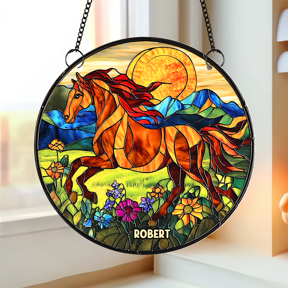 Personalized Gifts For Horse Lovers Suncatcher Ornament 02hupu060325 - Image 4
