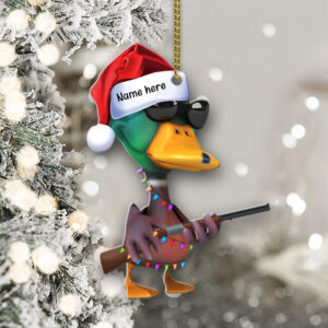 Alternative view of Personalized Gifts For Hunting Lovers Christmas Ornament Hunting Duck 09qhqn0610