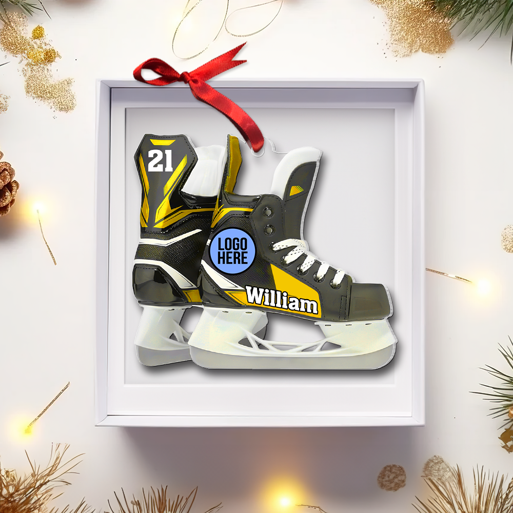 Personalized Gifts For Ice Hockey Players Christmas Ice Skates Ornament 02hupu021124 - Image 5
