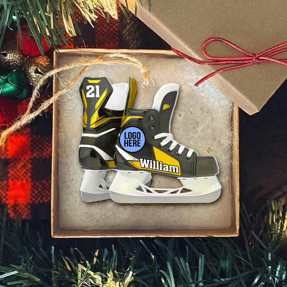 Personalized Gifts For Ice Hockey Players Christmas Ice Skates Ornament 02hupu021124 - Image 6