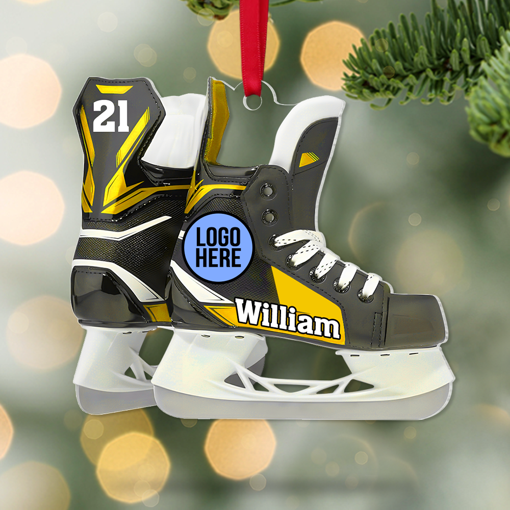 Personalized Gifts For Ice Hockey Players Christmas Ice Skates Ornament 02hupu021124 - Image 3