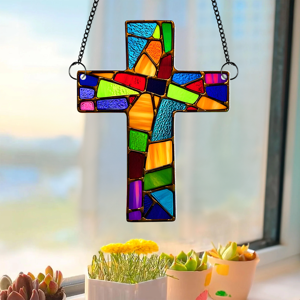 Personalized Gifts For Jesus Lover Suncatcher Ornament 06hupu070325 - Image 7
