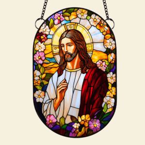 Alternative view of Personalized Gifts For Jesus Lover Suncatcher Ornament 06hupu070325