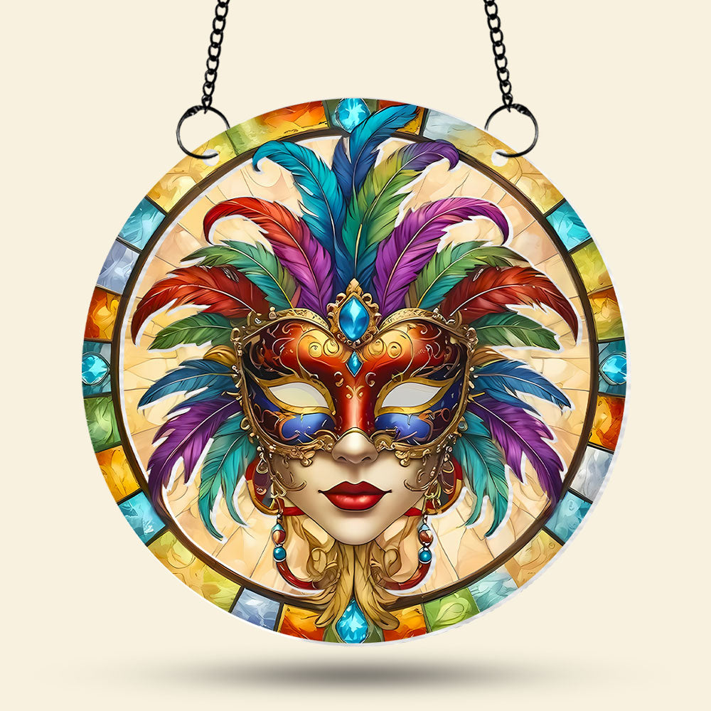 Personalized Gifts For Mardi Gras Suncatcher Ornament 05kati080225 - Image 4