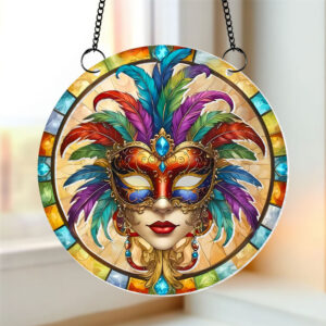 Personalized Gifts For Mardi Gras Suncatcher Ornament 05kati080225