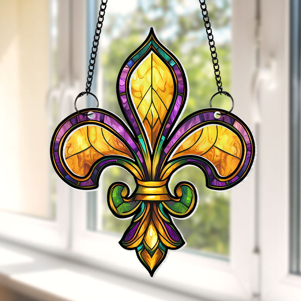 Personalized Gifts For Mardi Gras Suncatcher Ornament 05kati080225 - Image 3