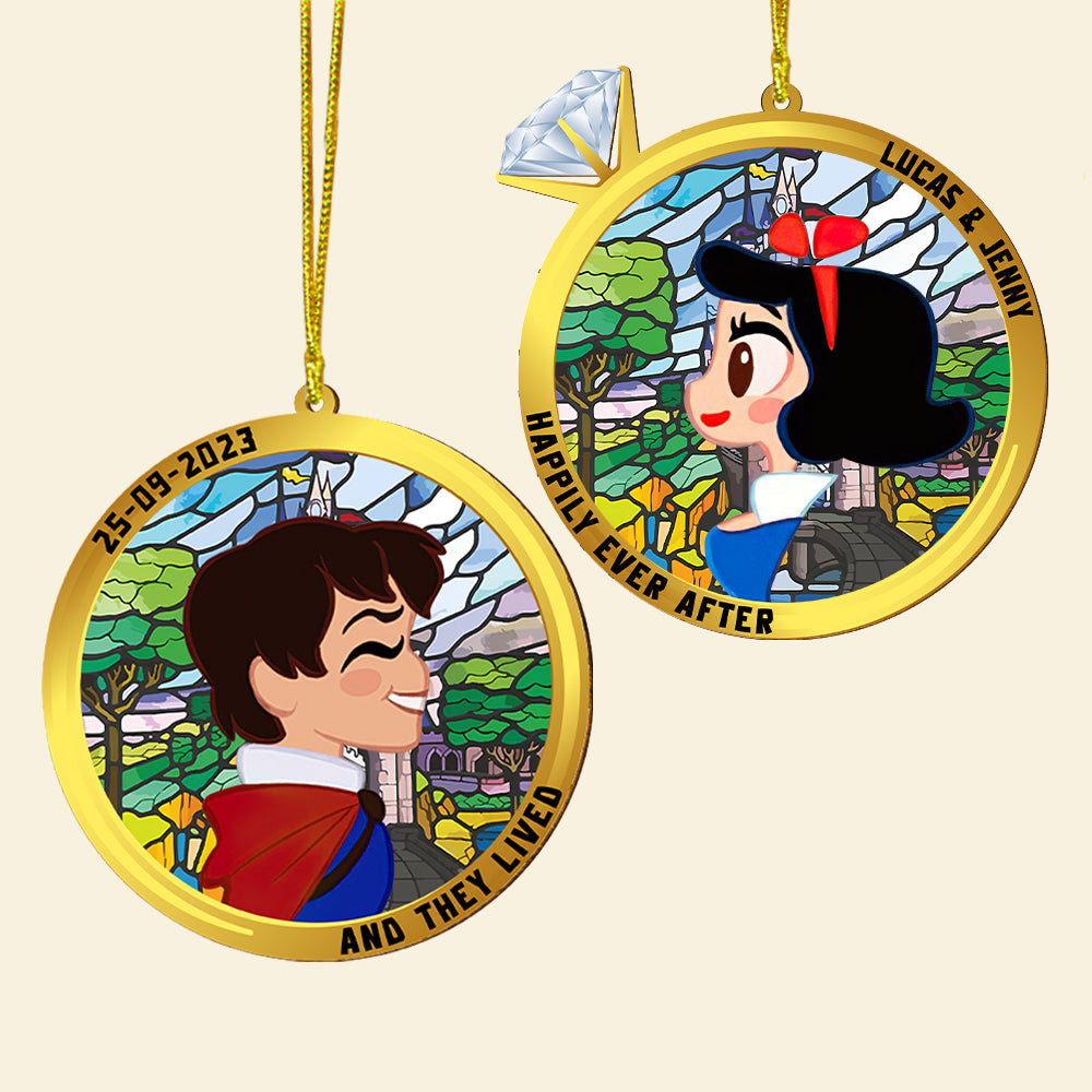 Alternative view of Personalized Gifts For Matching Couple Suncatcher Ornament 03natn250924
