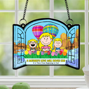 Alternative view of Personalized Gifts For Mom Acrylic Suncatcher Love Will Never End 02XQLU241224HH