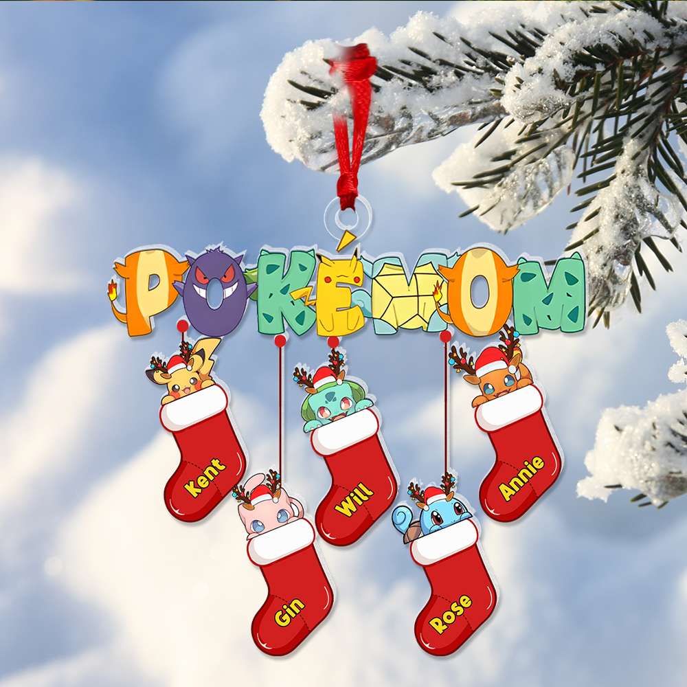 Alternative view of Personalized Gifts For Mom Cute Hanging Socks Acrylic Ornament 01KALU121124