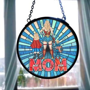 Alternative view of Personalized Gifts For Mom Stained Glass Sunburst 04qhqn120225pa