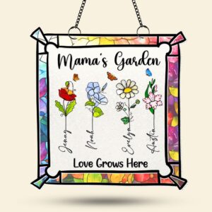 Alternative view of Personalized Gifts For Mom Suncatcher, Custom Birth Month Flowers 03qhti140225