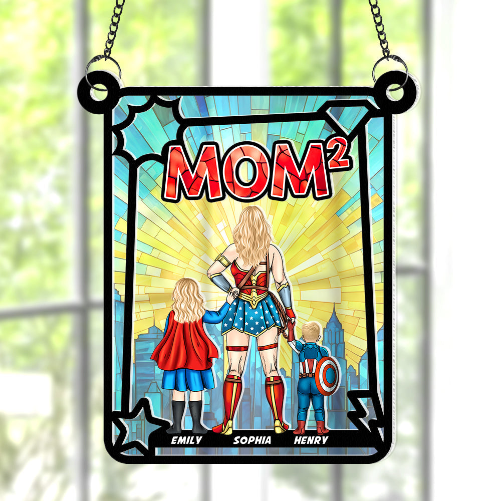 Personalized Gifts For Mom Suncatcher, Mom Exponents 03qhqn130225pa