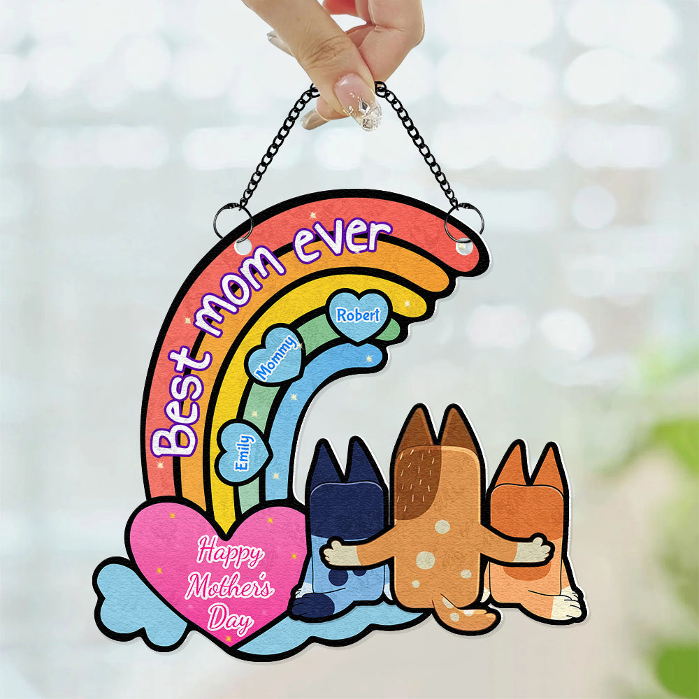 Personalized Gifts For Mom Suncatcher Ornament 01DTDT250325 - Image 4