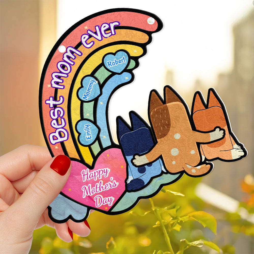 Personalized Gifts For Mom Suncatcher Ornament 01DTDT250325 - Image 3