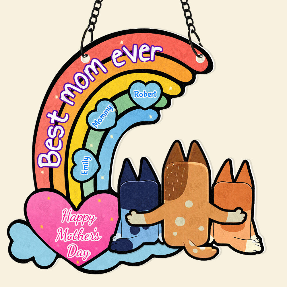 Personalized Gifts For Mom Suncatcher Ornament 01DTDT250325 - Image 5