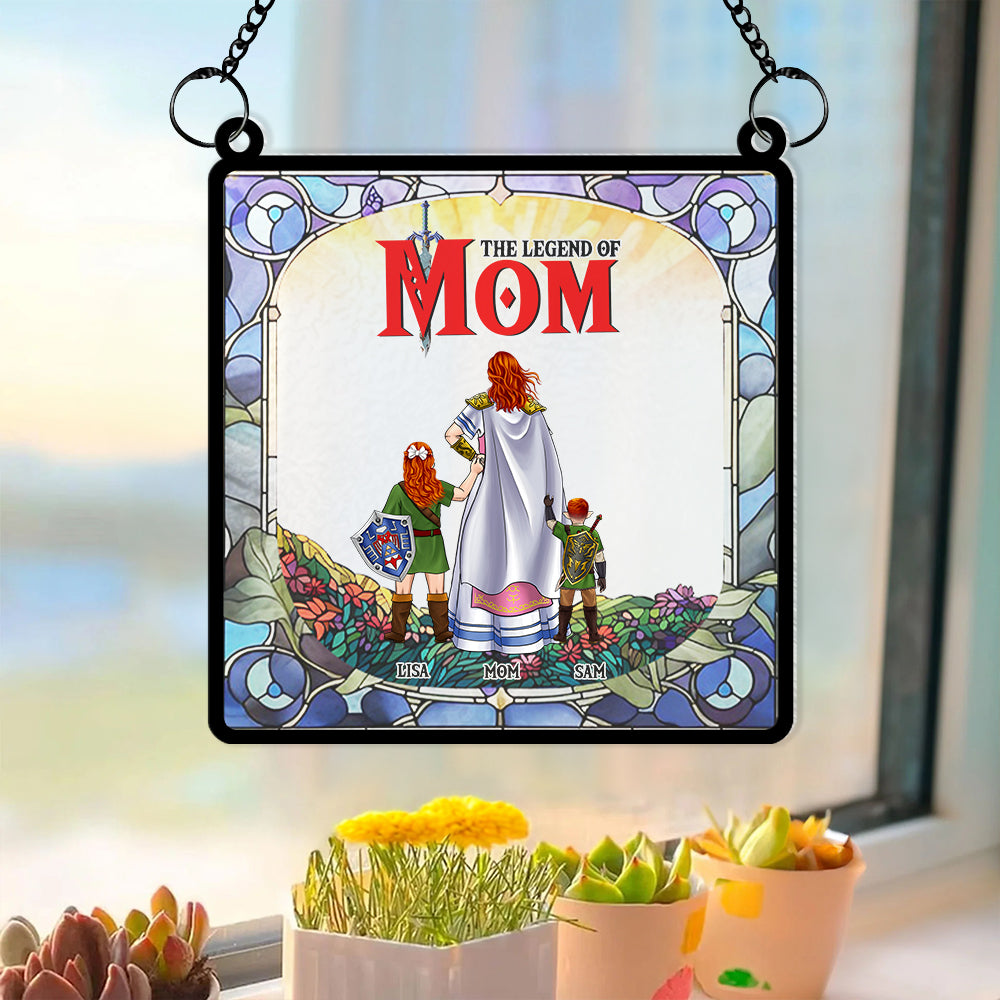 Personalized Gifts For Mom Suncatcher Ornament 01KAMH250424HG - Image 3