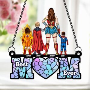 Personalized Gifts For Mom Suncatcher Ornament 02ohti240424pa