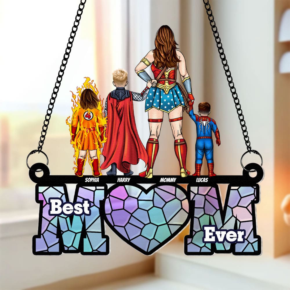 Alternative view of Personalized Gifts For Mom Suncatcher Ornament 02ohti240424pa