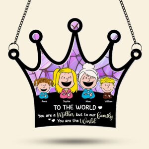 Alternative view of Personalized Gifts For Mom Suncatcher Ornament 02xqti251224