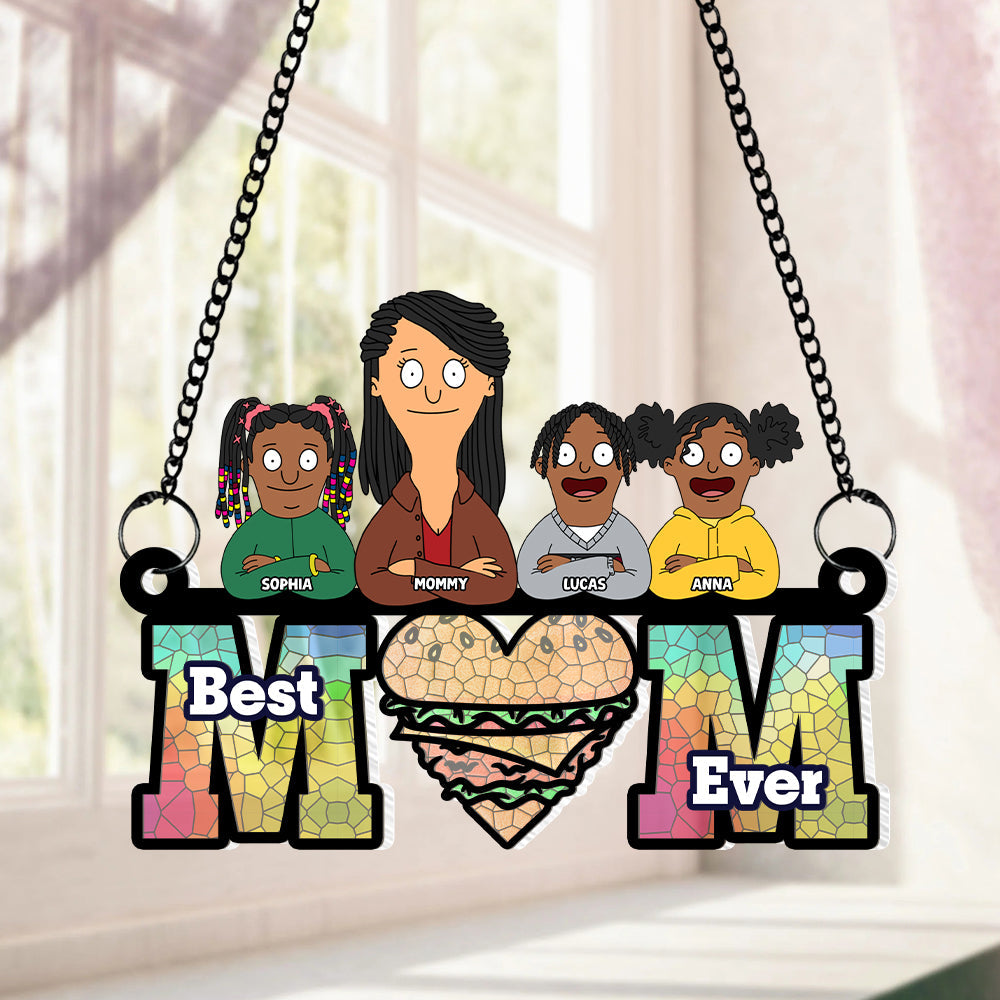 Personalized Gifts For Mom Suncatcher Ornament 04ohtn120225hg Best Mom Ever - Image 3