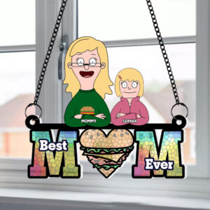 Alternative view of Personalized Gifts For Mom Suncatcher Ornament 04ohtn120225hg Best Mom Ever