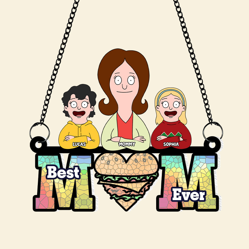 Personalized Gifts For Mom Suncatcher Ornament 04ohtn120225hg Best Mom Ever - Image 4