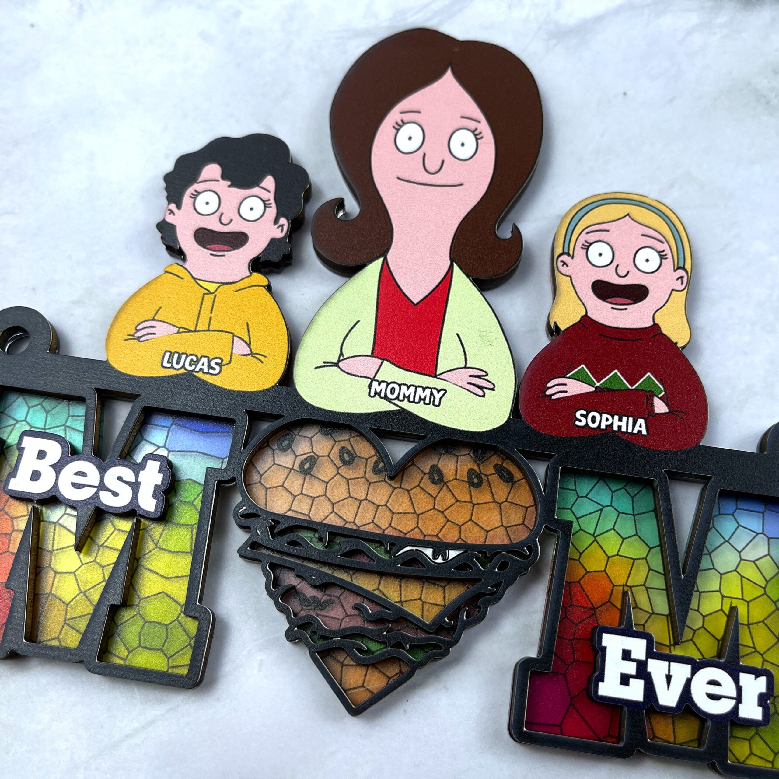 Personalized Gifts For Mom Suncatcher Ornament 04ohtn120225hg Best Mom Ever - Image 5