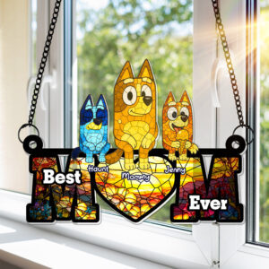Personalized Gifts For Mom Suncatcher Ornament Best Mom Ever 01ohlu140425