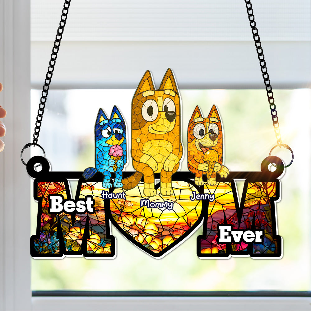 Personalized Gifts For Mom Suncatcher Ornament Best Mom Ever 01ohlu140425 - Image 3