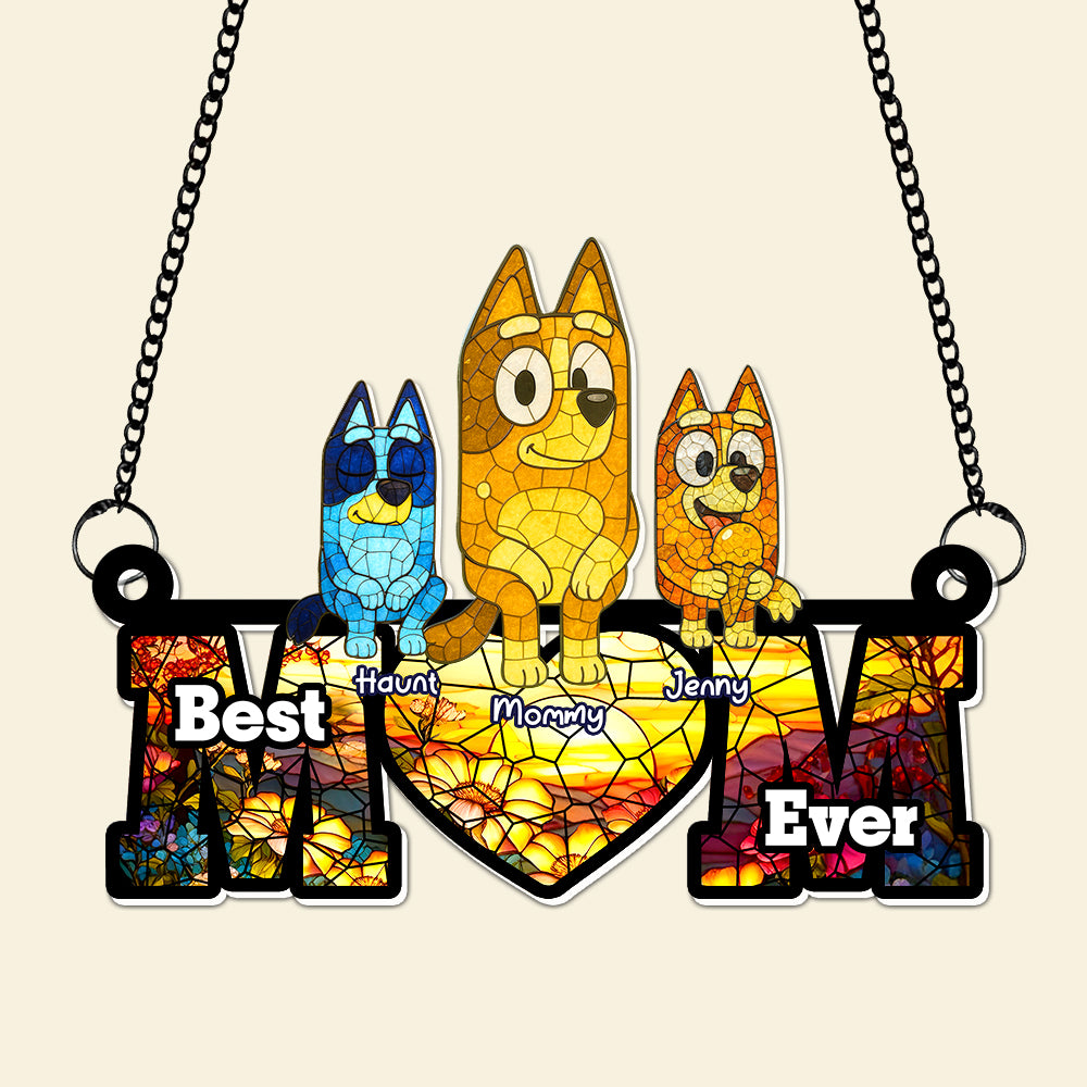 Personalized Gifts For Mom Suncatcher Ornament Best Mom Ever 01ohlu140425 - Image 4