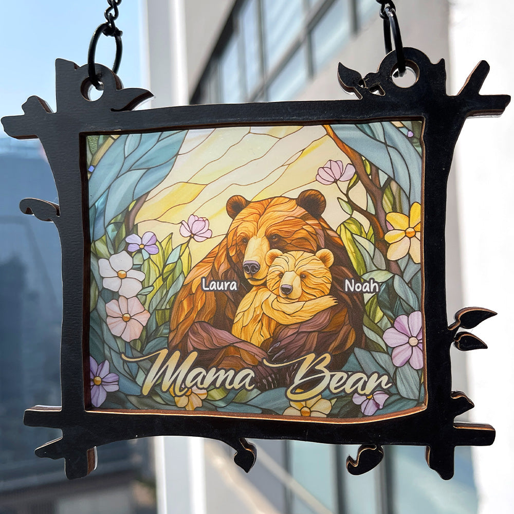 Personalized Gifts For Mom Suncatcher Ornament, Mama Bear Hug 04qhti060325 - Image 5