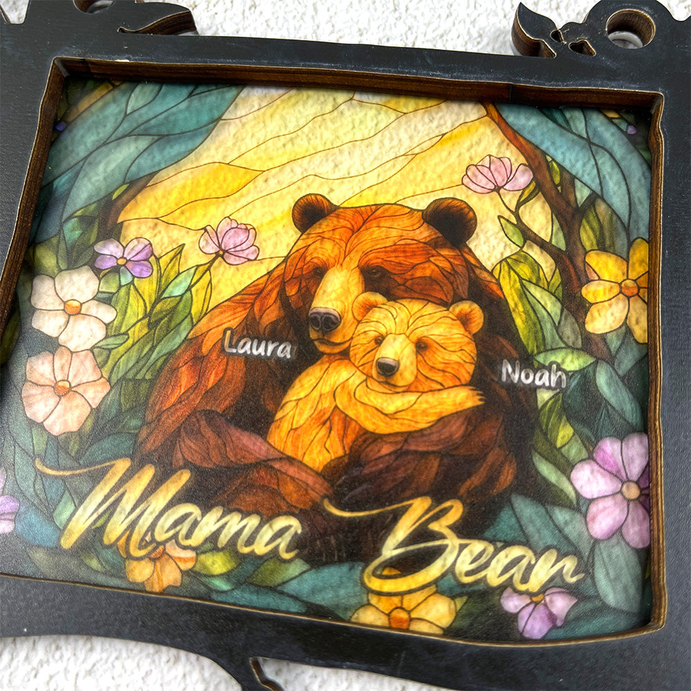 Personalized Gifts For Mom Suncatcher Ornament, Mama Bear Hug 04qhti060325 - Image 4