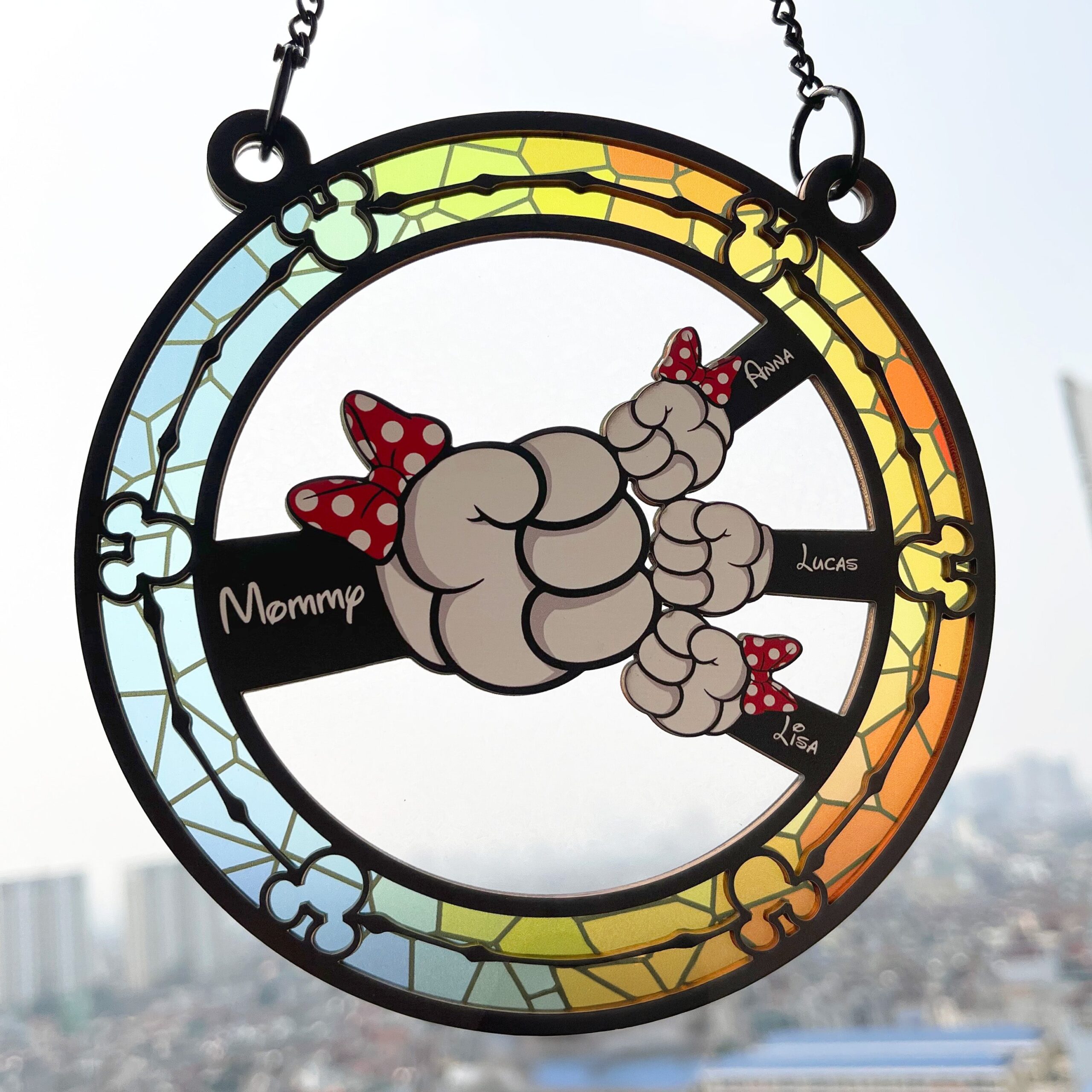 Personalized Gifts For Mom Suncatcher Ornament Mommy Mouse 05ohti190225 - Image 5