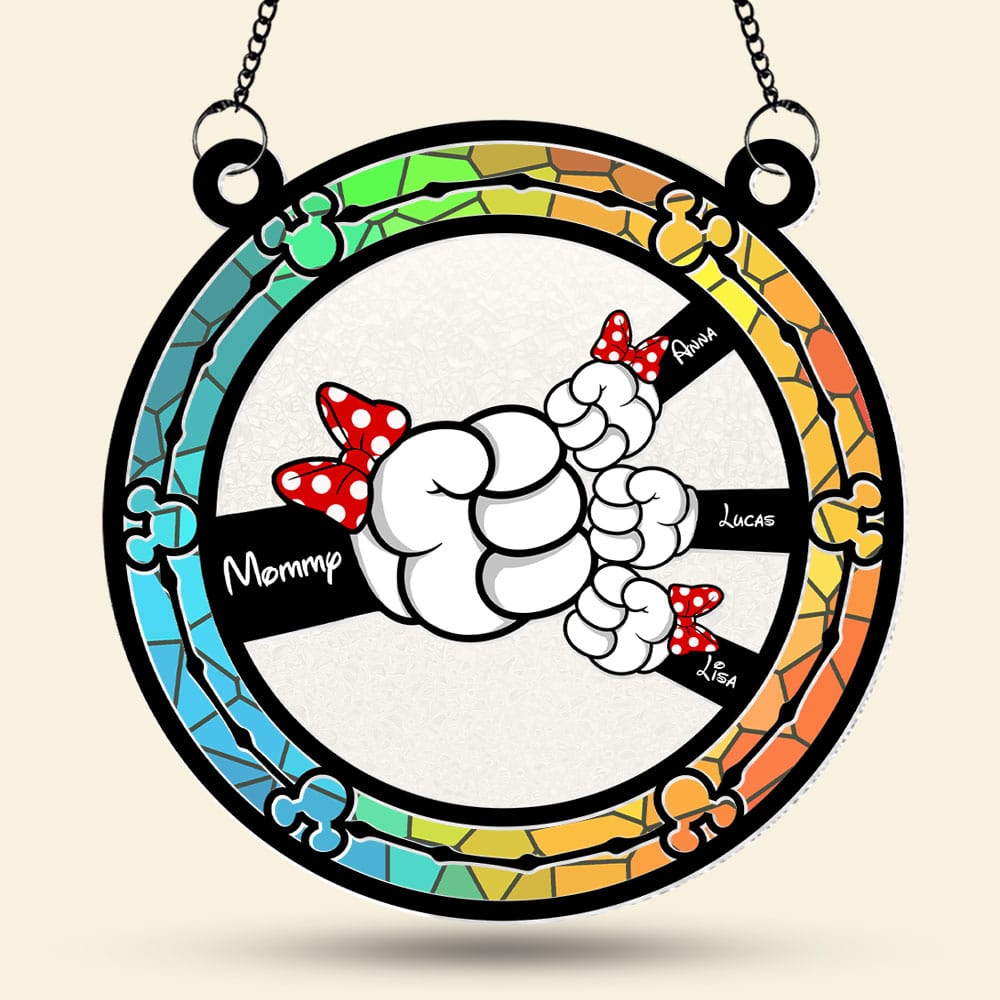 Alternative view of Personalized Gifts For Mom Suncatcher Ornament Mommy Mouse 05ohti190225