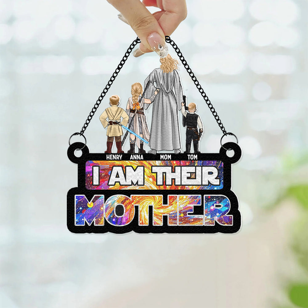 Personalized Gifts For Mom Suncatcher Ornament, Stunning Galaxy 01QHDT140225DAHHHG - Image 5