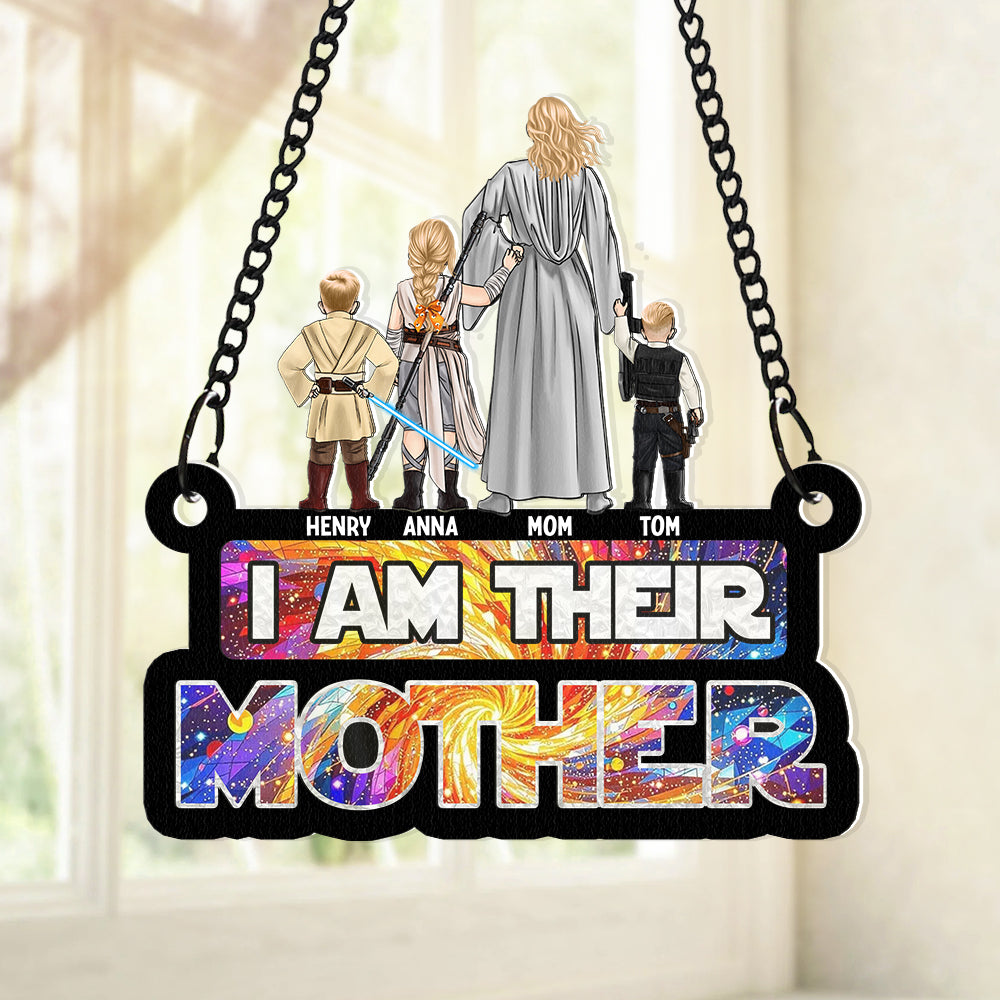 Personalized Gifts For Mom Suncatcher Ornament, Stunning Galaxy 01QHDT140225DAHHHG - Image 4