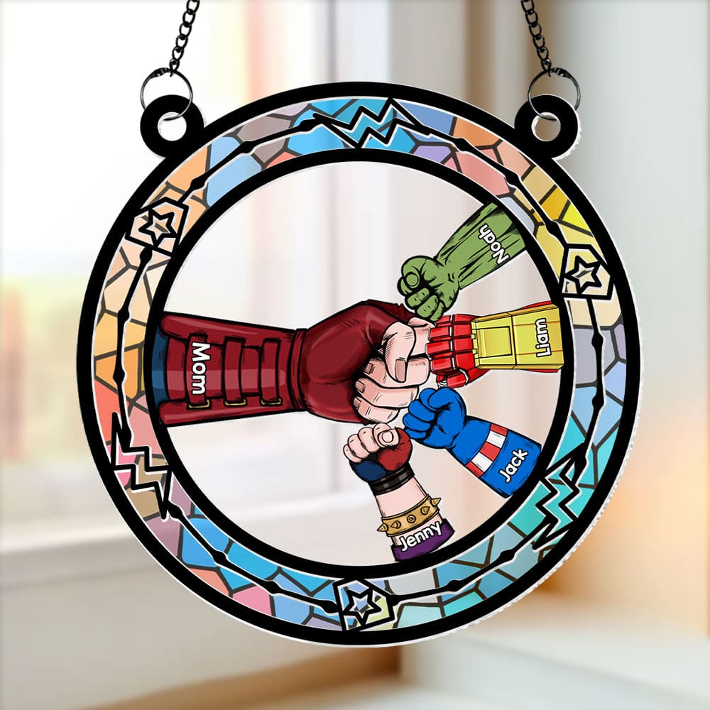 Personalized Gifts For Mom Suncatcher Ornament Superhero Hands 01ohti180225