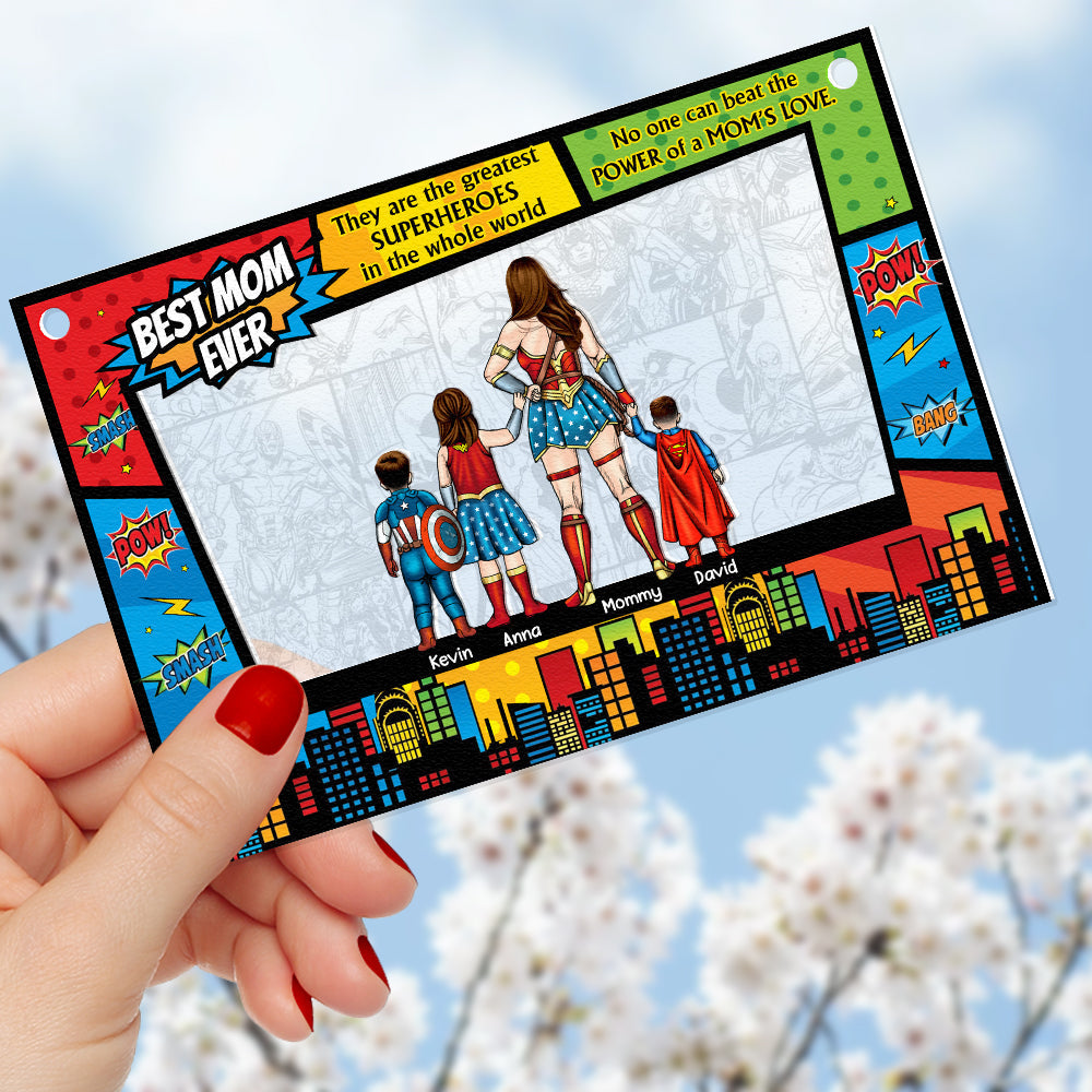 Personalized Gifts For Mom Window Hanging Suncatcher, Best Mom Ever 02HUDT310325PA - Image 3