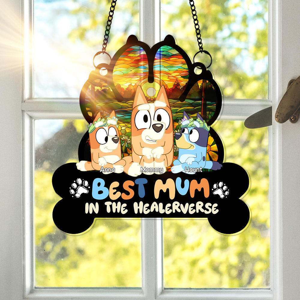Personalized Gifts For Mom Window Hanging Suncatcher Best Mum In The Healerverse 02OHLU030325 - Image 4