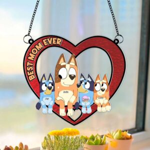 Alternative view of Personalized Gifts For Mom Window Hanging Suncatcher Ornament Best Mom Ever 02OHMH130225