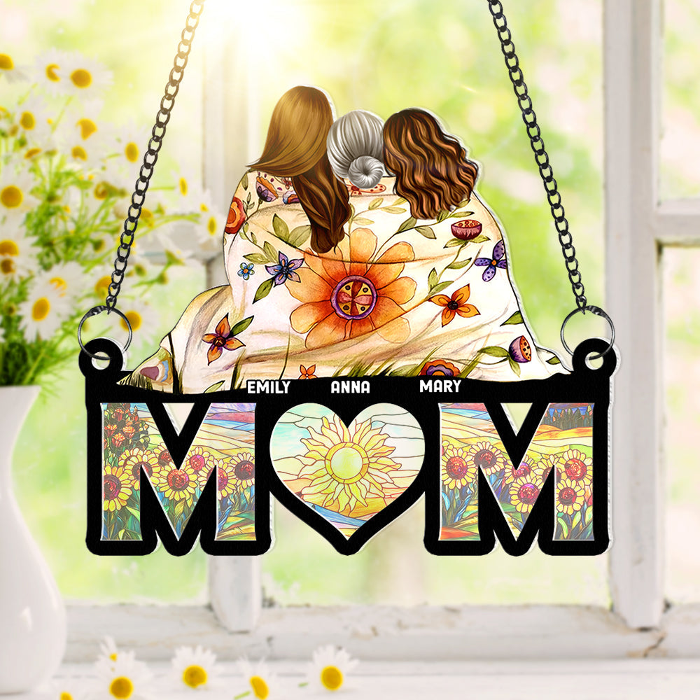Alternative view of Personalized Gifts For Mom Window Hanging Suncatcher Ornament Mom And Daughters 04HUQN260225HH