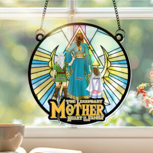 Alternative view of Personalized Gifts For Mom Window Hanging Suncatcher Ornament Mom & Her Little Ones 02OHLU150225HG