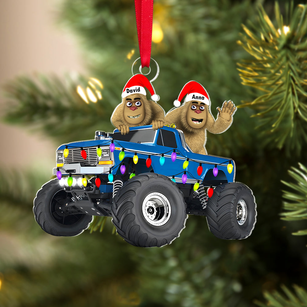Personalized Gifts For Monster Truck Rider Christmas Ornament, Happy Bigfoot 04qhtn160924 - Image 3
