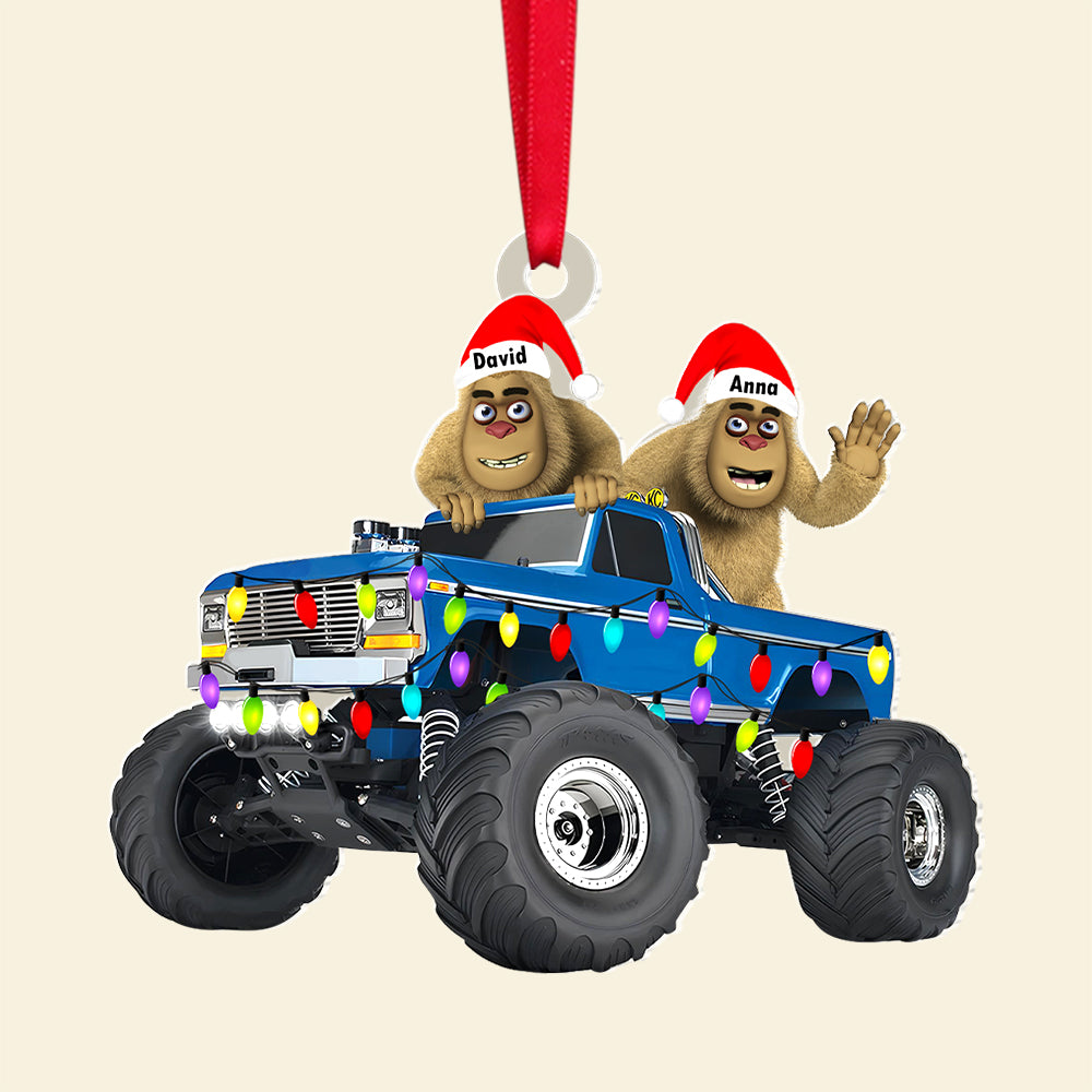 Personalized Gifts For Monster Truck Rider Christmas Ornament, Happy Bigfoot 04qhtn160924 - Image 4
