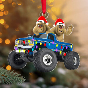 Personalized Gifts For Monster Truck Rider Christmas Ornament, Happy Bigfoot 04qhtn160924