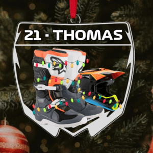 Alternative view of Personalized Gifts For Motocross Lovers Christmas Ornament 01hupu021124