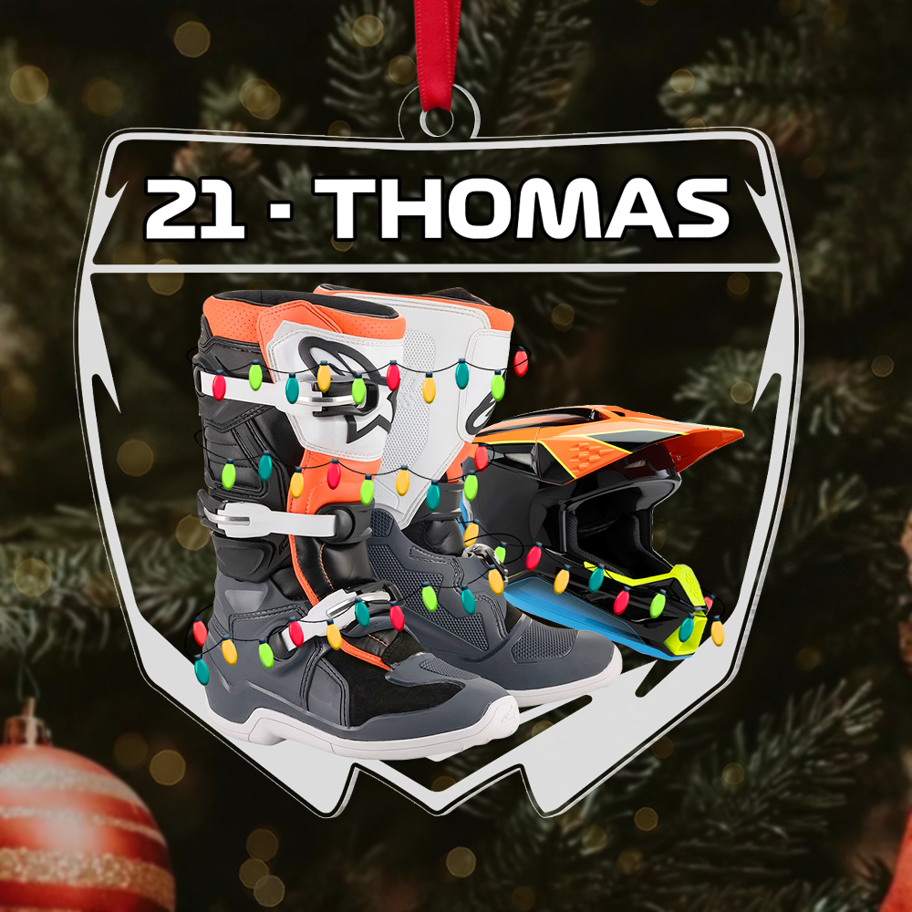 Alternative view of Personalized Gifts For Motocross Lovers Christmas Ornament 01hupu021124
