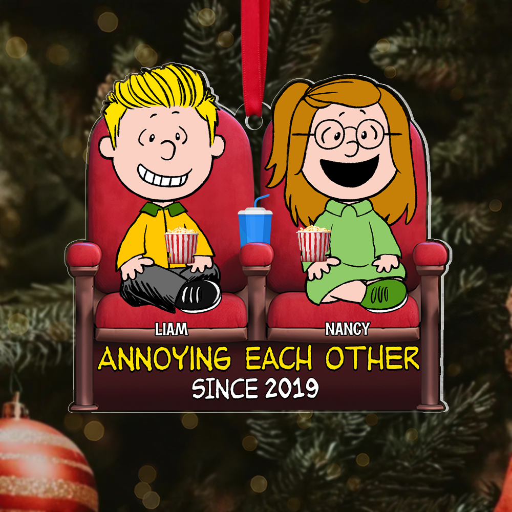 Alternative view of Personalized Gifts For Movie Couple Christmas Ornament 04ohpu081124hh